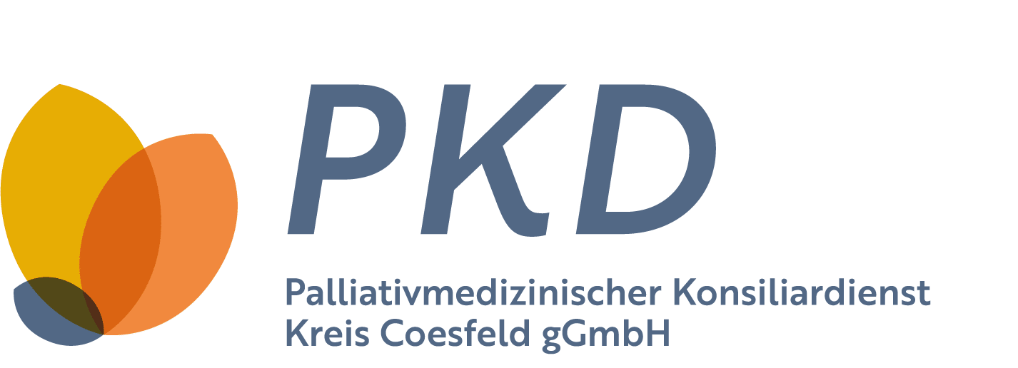 Logo des Palliativmedizinischen Konsiliardienstes im Kreis Coesfeld mit stilisierten Blätterformen